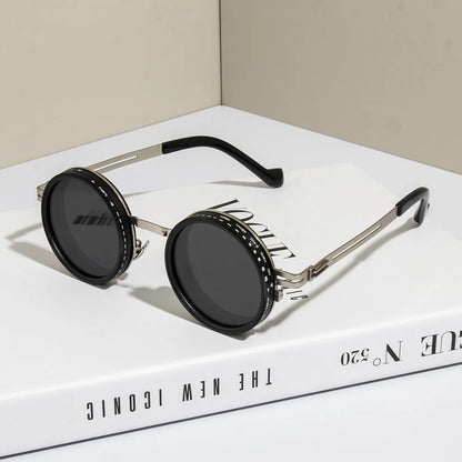 Cycling Polarized round Sunglasses ND9 Adjustable Dimming Sun Glasses Women Retro Punk Fishing Eyeglasses Outdoor Shades UV400